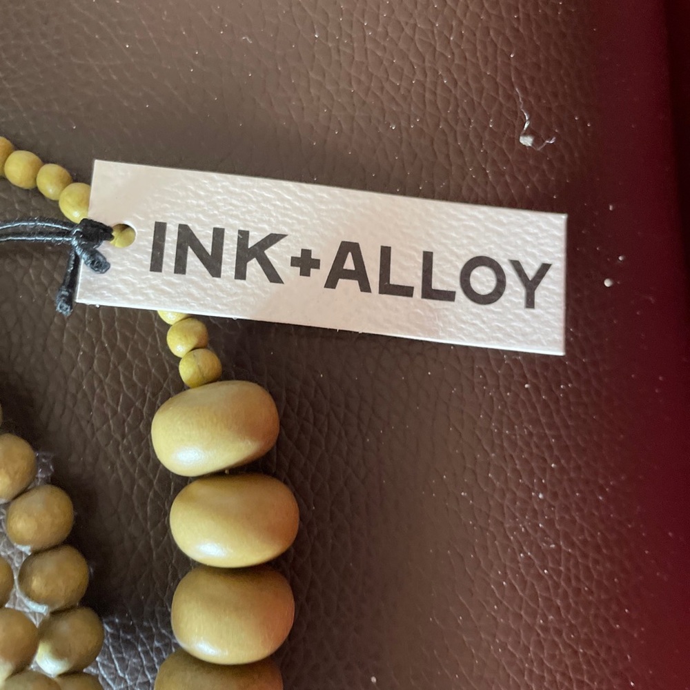 Ink & Alloy Boho Multiple size Wooden Bead Necklace